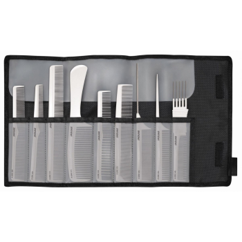 Zestaw grzebieni fryzjerskich Jaguar, 9 sztuk w kolorze białym